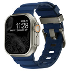 Ersatzarmband für Apple Watch aus dickem blauem Silikon