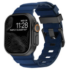Ersatzarmband für Apple Watch aus dickem nachtblauem Silikon