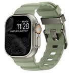 Ersatzarmband für Apple Watch aus dickem grünem Silikon