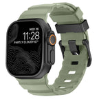 Ersatzarmband für Apple Watch aus dickem grünem Silikon
