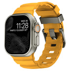 Ersatzarmband für Apple Watch aus dickem gelbem Silikon