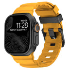 Ersatzarmband für Apple Watch aus dickem gelbem Silikon