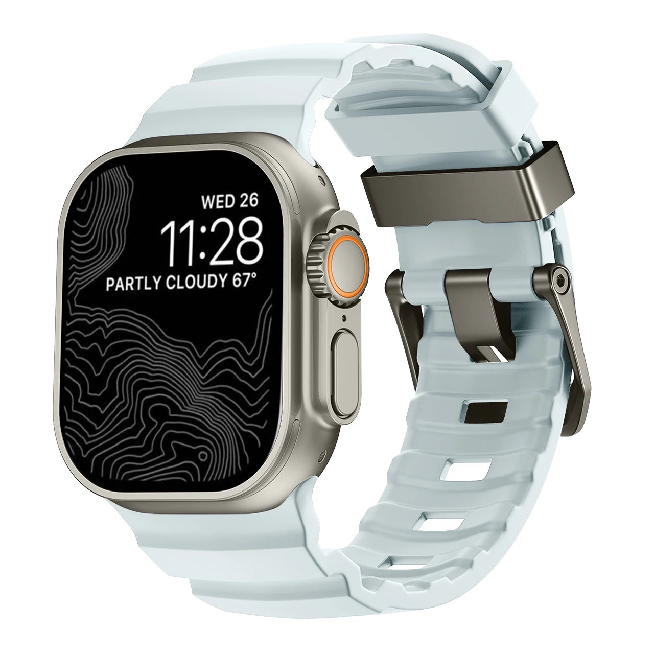 Ersatzarmband für Apple Watch aus dickem blauem Silikon