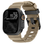 Ersatzarmband für Apple Watch aus dickem beigem Silikon