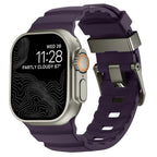 Ersatzarmband für Apple Watch aus dickem violettem Silikon