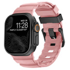 Ersatzarmband für Apple Watch aus dickem rosafarbenem Silikon