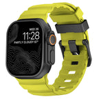 Ersatzarmband für Apple Watch aus dickem gelbgrünem Silikon
