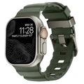 Ersatzarmband für Apple Watch aus dickem grünem Silikon