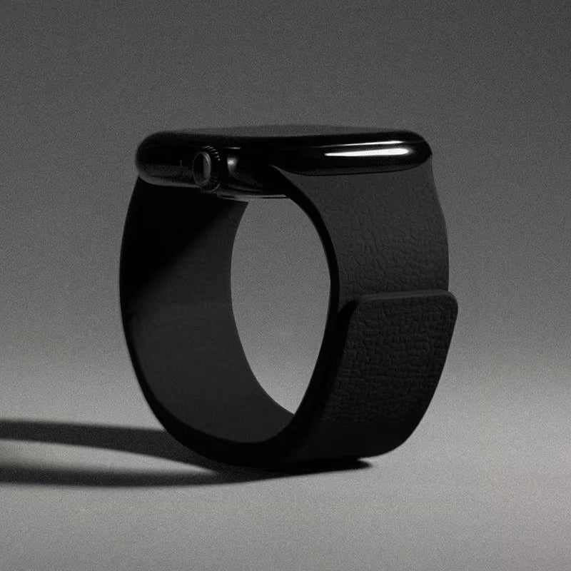 Magnetisches Ersatzarmband aus Silikon für die Apple Watch in Schwarz