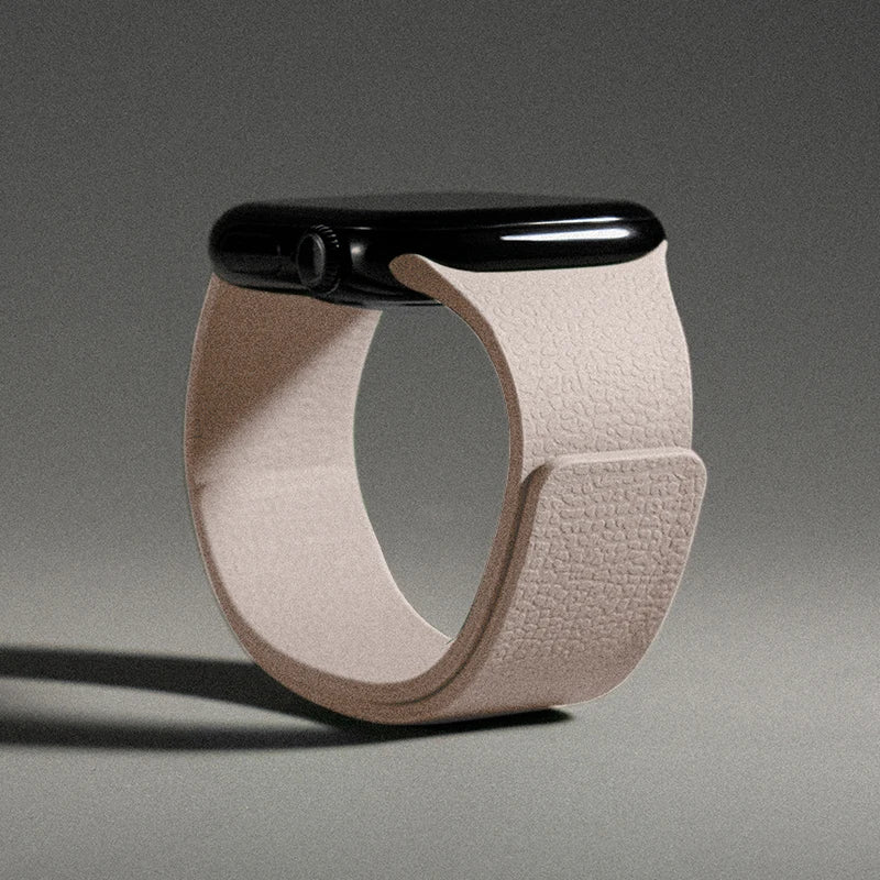Magnetisches Ersatzarmband aus Silikon für die Apple Watch in Beige