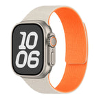 Magnetisches Ersatzarmband aus Silikon für die Apple Watch in Beige-Orange