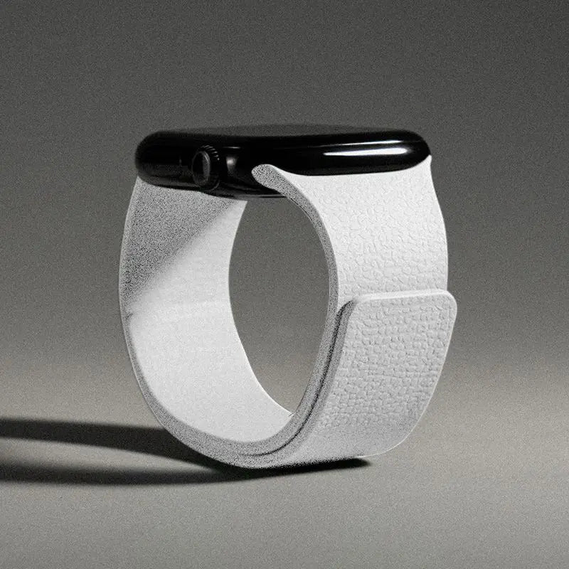 Magnetisches Ersatzarmband aus Silikon für die Apple Watch in Weiß