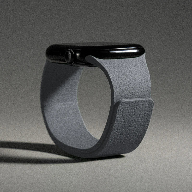 Magnetisches Ersatzarmband aus Silikon für die Apple Watch in Grau