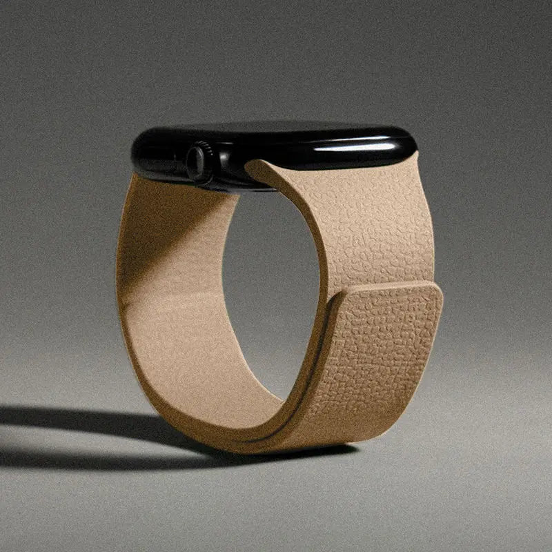 Magnetisches Ersatzarmband aus Silikon für die Apple Watch in Braun