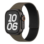 Magnetisches Ersatzarmband aus Silikon für die Apple Watch in Braun-Schwarz