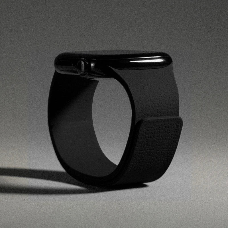 Magnetisches Ersatzarmband aus Silikon für die Apple Watch in Schwarz