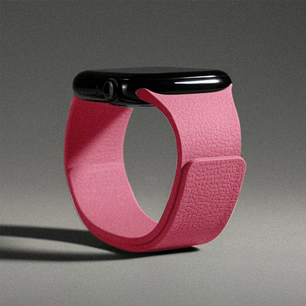 Magnetisches Ersatzarmband aus Silikon für die Apple Watch in Rosa