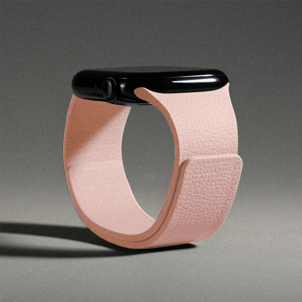 Magnetisches Ersatzarmband aus Silikon für die Apple Watch in Rosa