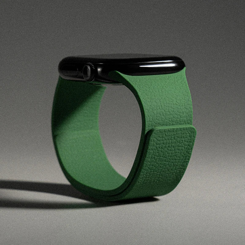 Magnetisches Ersatzarmband aus Silikon für die Apple Watch in Grün