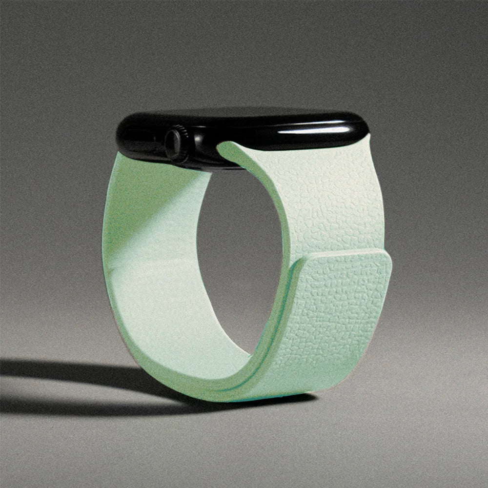 Magnetisches Ersatzarmband aus Silikon für die Apple Watch in Minzgrün