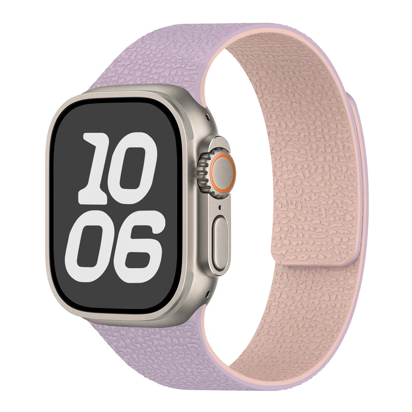 Magnetisches Ersatzarmband aus Silikon für die Apple Watch in Violett-Rosa