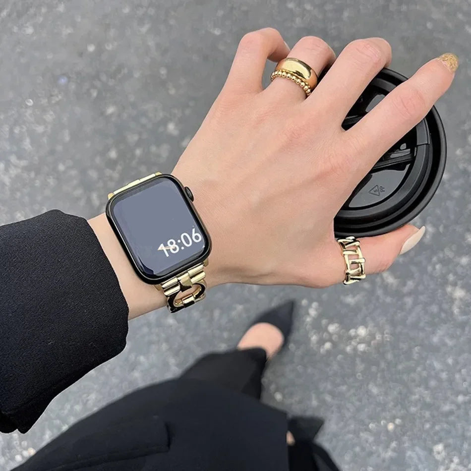 Ersatzarmband für Apple Watch für Damen in Gold