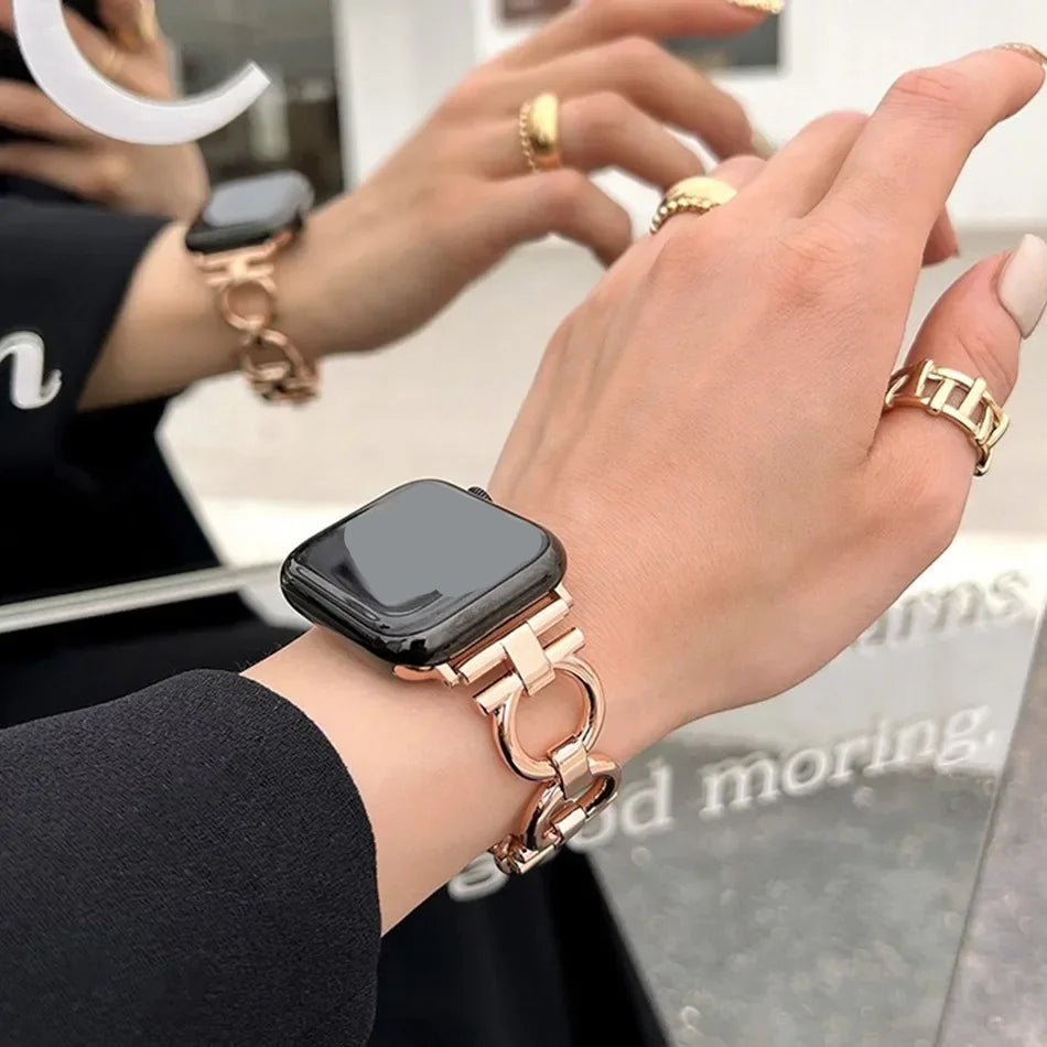 Ersatzarmband für Apple Watch für Damen in Roségold