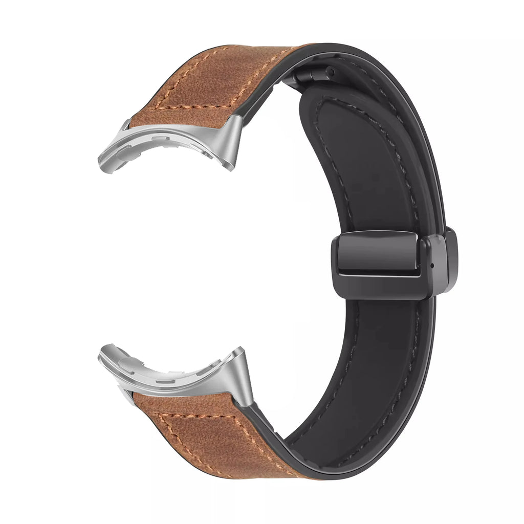 Ersatzarmband für Google Pixel Watch 1, 2, 3, 4, 41 mm, 45 mm, aus braunem Leder 