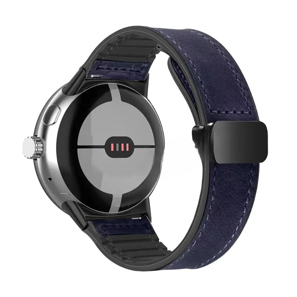 Ersatzarmband für Google Pixel Watch aus blauem Leder