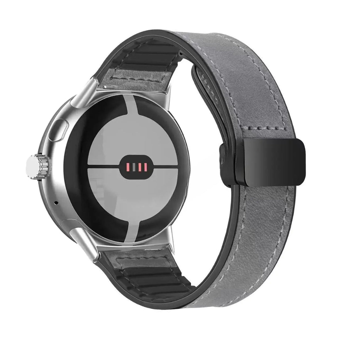 Ersatzarmband für Google Pixel Watch aus grauem Leder