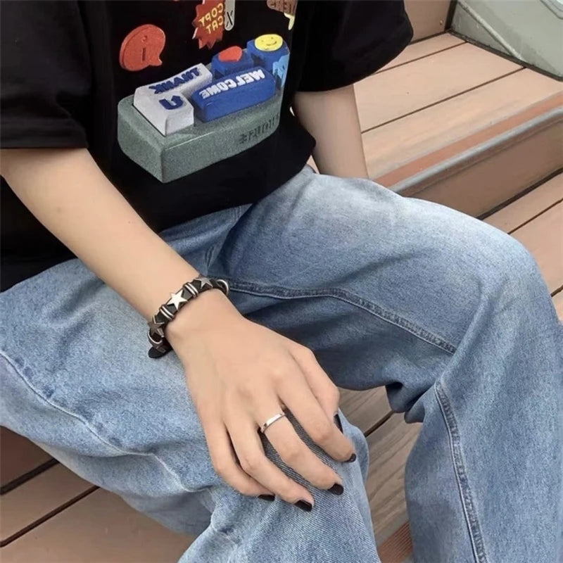 Vintage-Stil Armband mit schwarzen Sternen