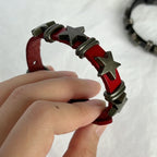 Vintage-Stil Armband mit roten Sternen