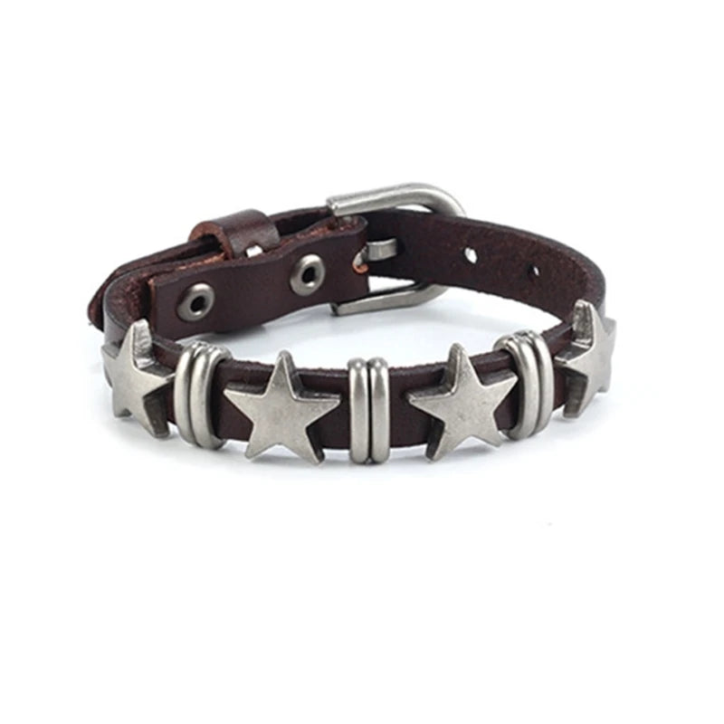 Vintage-Stil Armband mit braunen Sternen