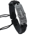 Lederarmband mit Anker-Motiv 