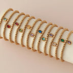 Vergoldetes Armband mit Geburtsstein für Damen Januar