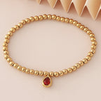 Vergoldetes Armband mit Geburtsstein für Damen