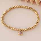 Vergoldetes Armband mit Geburtsstein für Damen