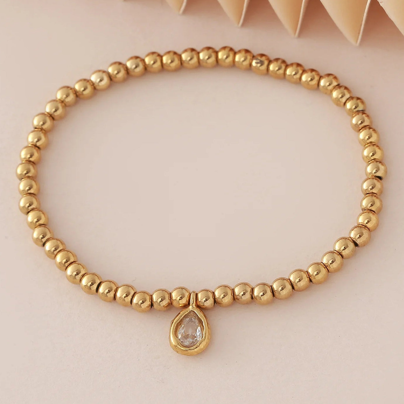 Vergoldetes Armband mit Geburtsstein für Damen