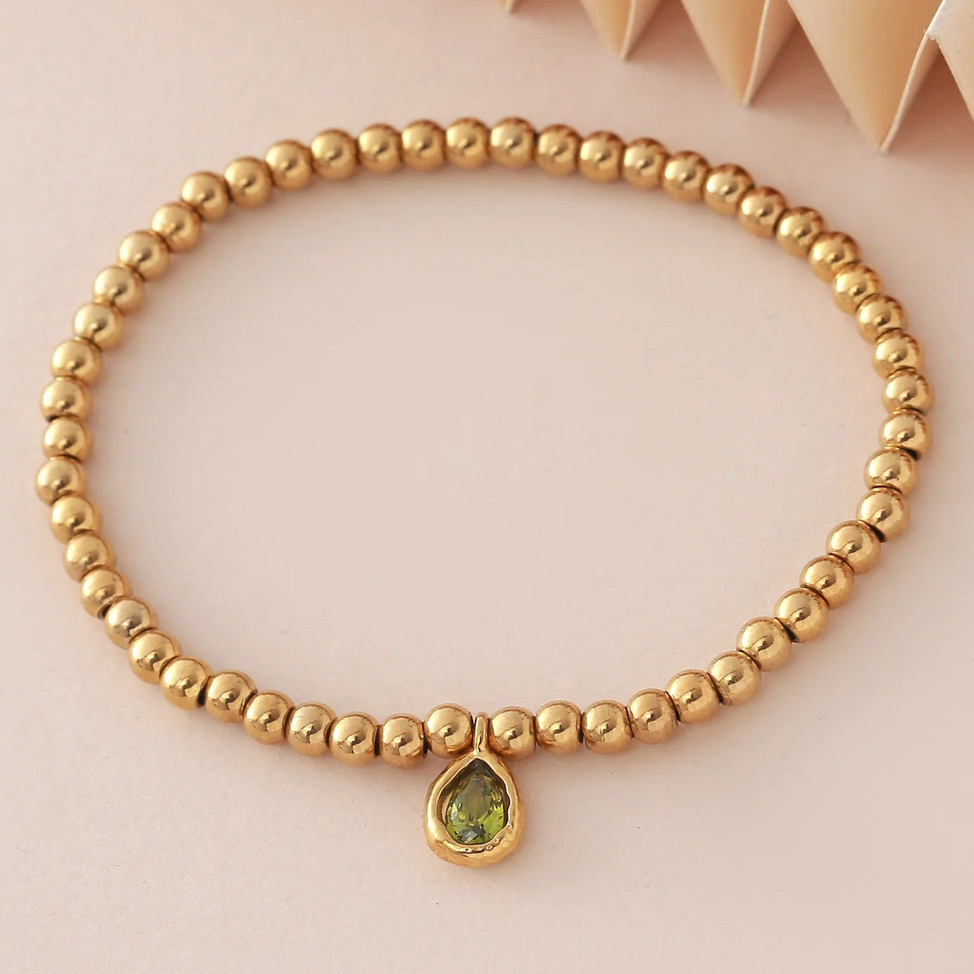 Vergoldetes Armband mit Geburtsstein für Damen