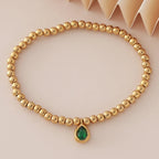 Vergoldetes Armband mit Geburtsstein für Damen