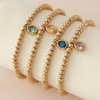 Vergoldetes Armband mit Geburtsstein für Damen