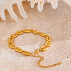 Vergoldetes Kauri-Muschel-Armband