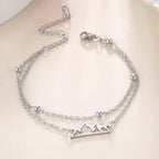 Doppelarmband mit Berganhänger silber