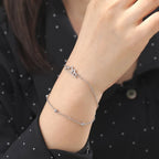 Doppelarmband mit Berganhänger silber