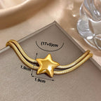 Doppelreihiges Armband mit gewölbtem Stern