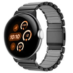 Edelstahlarmband für Google Pixel Watch 3, 4, 45mm Schwarz und Grau