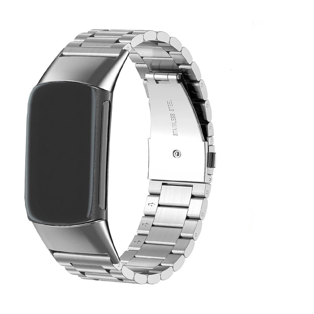 Edelstahlarmband für Fitbit Charge 5, Charge 6 Uhr in Silber