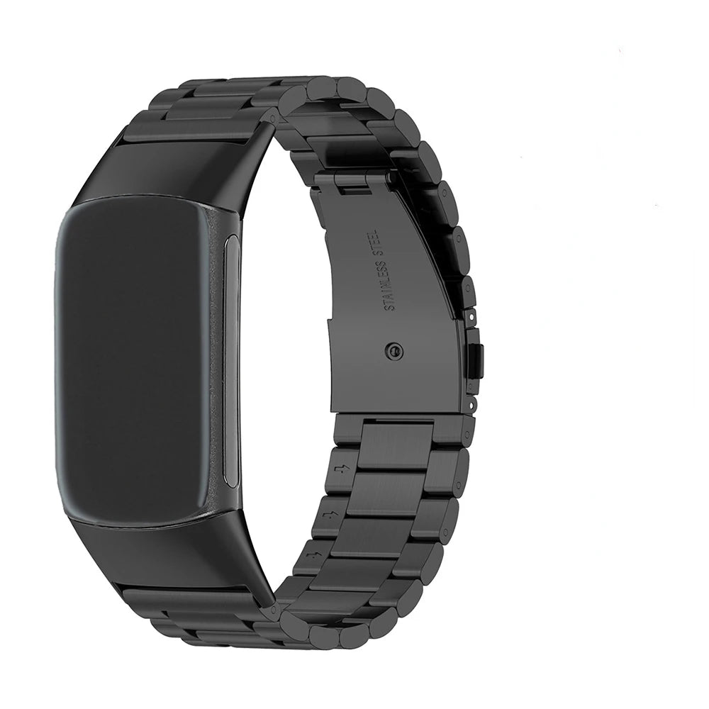 Edelstahlarmband für Fitbit Charge 5, Charge 6 Uhr in Schwarz