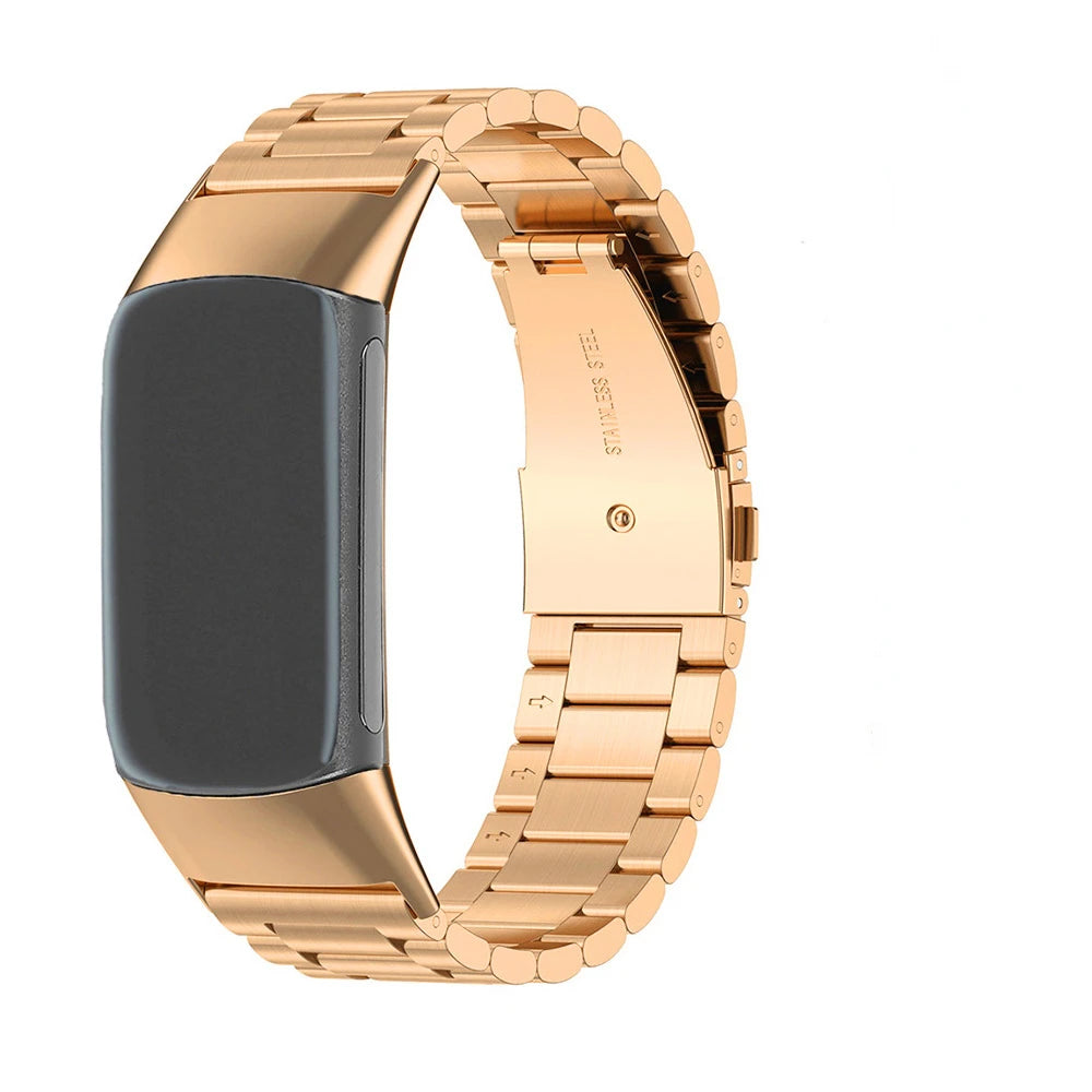 Edelstahlarmband für Fitbit Charge 5, Charge 6 Uhr in Roségold