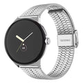 Edelstahl-Armband für Google Pixel Watch 1 & 2 Smartwatch, silberfarben